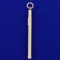 Retractable Toothpick Fob Charm Or Pendant In 14k Yellow Gold