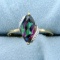 Mystic Topaz And Diamond Ring In 10k Yellow Gold