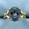 5ct Mystic Topaz Ring In 10k Yellow Gold