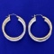 Large Twisting Designer Hoop Earrings In 14k Yellow And White Gold