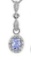 Tanzanite And Diamond Dangle Necklace In Sterling Silver