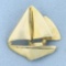 Sailboat Pendant In 18k Yellow Gold