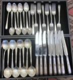 International Rogers Spring Bouquet 32 Piece Sterling Silver Flatware Set