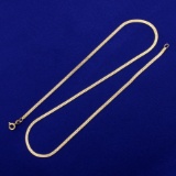 Italian-made 18 Inch Herringbone Neck Chain In 14k Yellow Gold