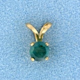 1/2ct Chrysoberyl Solitaire Pendant In 14k Yellow Gold