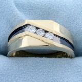 .3ct Tw Men's Diamond Ring In 14k Yellow Gold