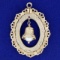 Pearl Wedding Bell Pendant Or Charm In 14k Yellow Gold