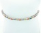 3ct Tw Multi Colored Sapphire Bangle Cuff Bracelet In 14k White Gold