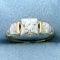 Vintage Edwardian .12ct Tw Diamond Ring In 14k And 18k Yellow And White Gold