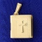 Vintage Bible Mechanical Charm Or Pendant In 14k Yellow Gold