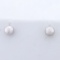 5mm Ball Stud Earrings In 14k White Gold