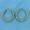 3/4 Inch Hoop Earrings In 14k Yellow Gold