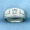 Vintage 3 Stone Diamond Ring In 14k White Gold