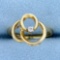 Triple Circle Diamond Ring In 14k Yellow Gold
