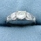 Vintage Art Deco Diamond Ring In Platinum