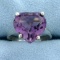 4ct Heart Shaped Amethyst Ring In Sterling Silver
