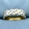 Unique Channel Set Diamond Anniversary Or Wedding Ring In 14k Yellow Gold