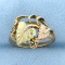 Black Hills Gold Grape Leaf Design Ring In 10k Yellow And Rose Gold