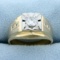 Over 1/2ct Tw Illusion Set Diamond Ring In 14k Yellow And White Gold