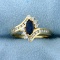 1ct Tw Natural Sapphire And Diamond Ring In 14k Yellow Gold