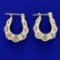 Filigree Hoop Earrings In 14k Yellow Gold