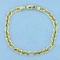 Italian Made Figarucci Link Bracelet In 14k Yellow Gold