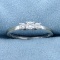 1/4ct Tw Three-stone Diamond Anniversary Or Wedding Ring In 14k White Gold And Platinum