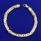 Wide C-link Bracelet In 18k Yellow Gold
