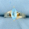 3/4ct Solitaire Sky Blue Topaz Ring Statement Ring In 10k Yellow Gold