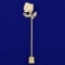 Diamond Cut Rose Pin In 14k Yellow Gold