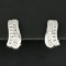 1/2ct Tw Round And Baguette Diamond Earrings In 14k White Gold