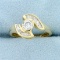 3/4ct Tw Baguette And Oval Diamond Engagement Ring In 14k Yellow Gold