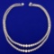 Double-strand Graduated Cultured Pearl Necklace With 10k White Gold Clasp