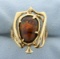 Unique Fire Agate Ring In 14k Yellow Gold
