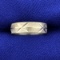 Woman's White Gold Wedding Band Ring In 14k White Gold