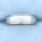Beaded Edge Wedding Band Ring In 14k White Gold