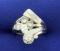 Vintage 3/4ct Tw Diamond Ring In 14k White Gold