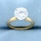 2 Carat Diamond Solitaire Engagement Ring In 14k Yellow Gold Setting