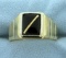 Men's Onyx Ring In 14k Gold