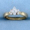 1/3ct Tw Diamond Engagement Ring In 14k Yellow Gold