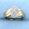 1/3ct Tw Diamond Cluster Ring In 10k Yellow Gold