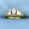 Over 1/4ct Marquise Solitaire Diamond Engagement Ring In 14k Yellow Gold