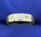 Antique Men's Old European Cut Diamond Band Ring In 14k Yellow And White Gold