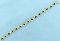 4ct Tw Natural Sapphire And Diamond Bracelet In 14k Gold