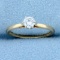 .3ct Solitaire Diamond Engagement Ring In 14k Yellow Gold