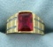 1.5ct Solitaire Ruby Ring In 14k Yellow And White Gold