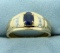 1ct Natural Sapphire And Diamond Ring In 14k Yellow And White Gold