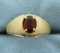 1ct Garnet Ring In 10k Yellow Gold