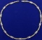 16 Inch Designer Necklace In 14k Yellow And White Gold
