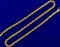 18 1/2 Inch Unique Rectangular Link Rope Style Neck Chain In 14k Yellow Gold